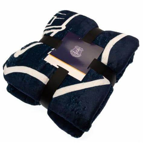 Everton Sherpa Fleece Blanket 178 cm x 152 OFFICIAL MERCHANDISE Official Logo