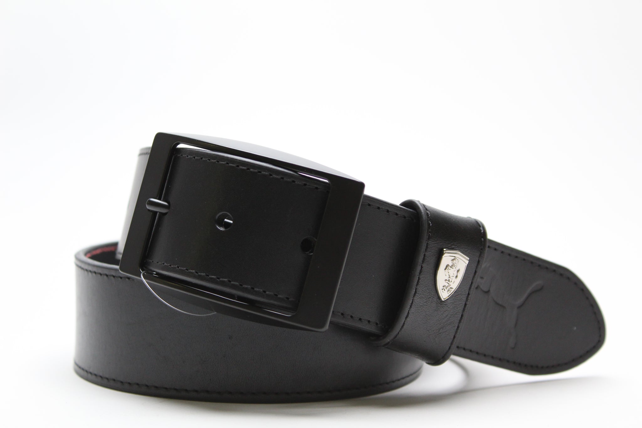 FERRARI BELT PUMA LIFESTYLE LEATHER in BLACK