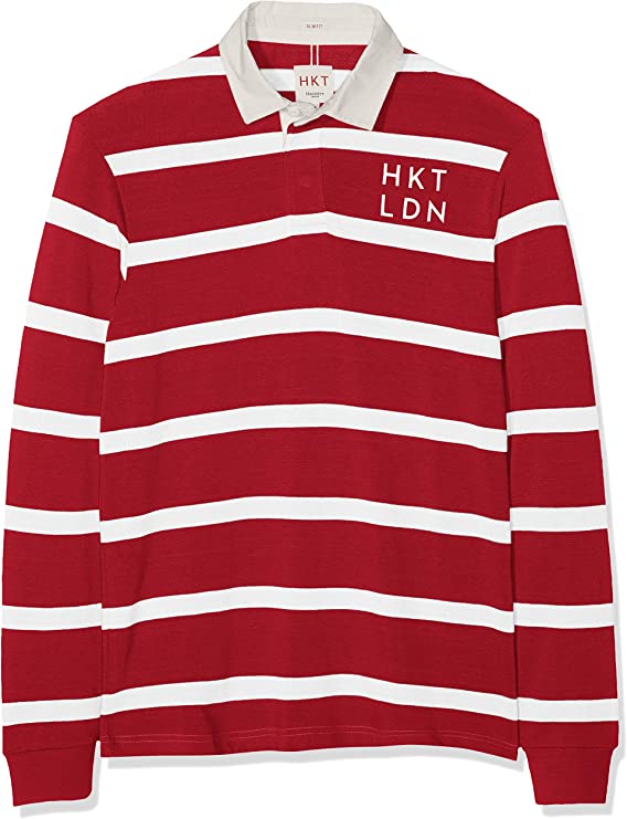 HKT by Hackett London Men's Hkt Ls Str Ruby Polo Shirt 5052507882103