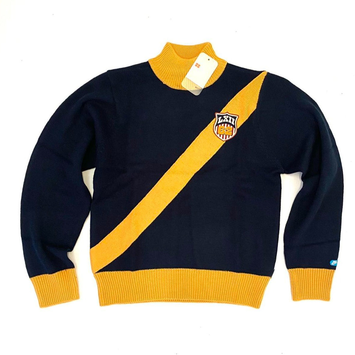 Vintage Nike American collage wool knit turtleneck sweatshirt