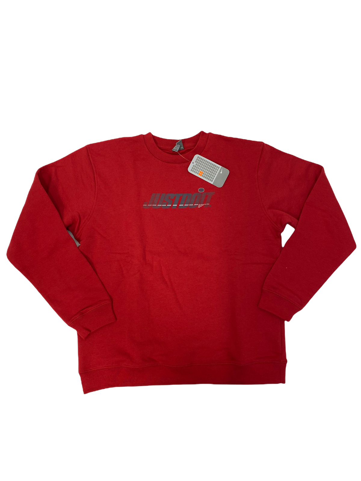 VINTAGE NIKE JUST DO IT GRAPHIC PRINT SWEATER IN RED - Not In Your Wardrobe™ - [Vendor]