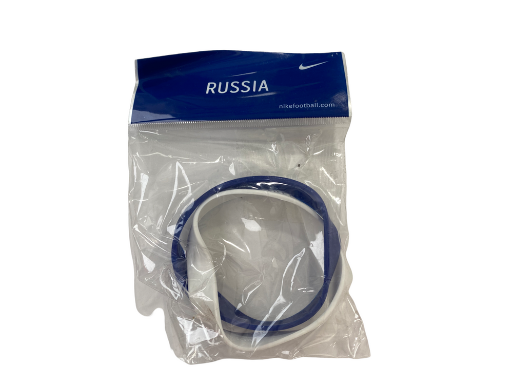VINTAGE 2006 NIKE ADULTS UNISEX RUSSIA FOOTBALL SILICONE WRISTBANDS IN BLUE - Not In Your Wardrobe™ - [Vendor]