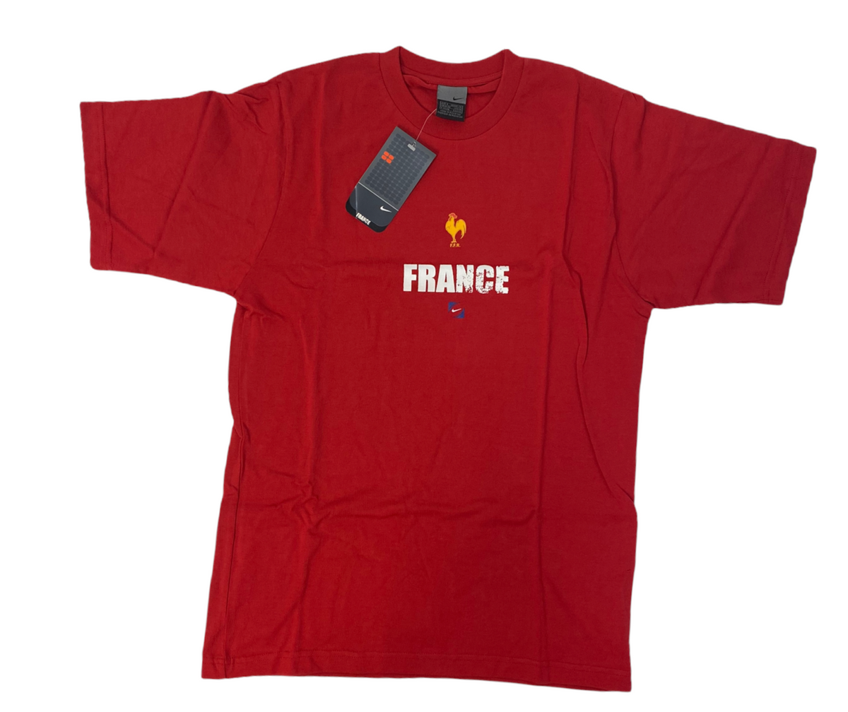 VINTAGE NIKE FFR FRENCH FEDERATION RUGBY T SHIRT IN RED - Not In Your Wardrobe™ - [Vendor]